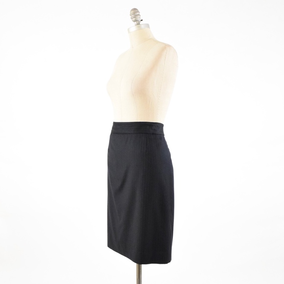 ❌SOLD❌J.Crew Pinstriped Wool Suiting Pencil Skirt - Picture 3 of 5